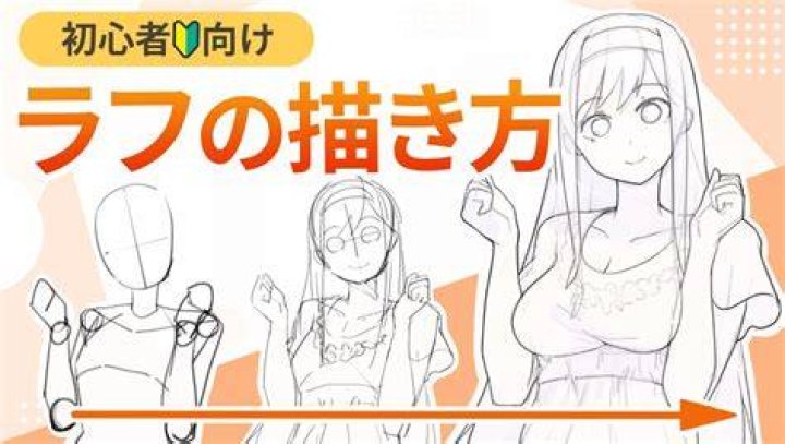 衣装アイデアを分解して作るラフのイメージ